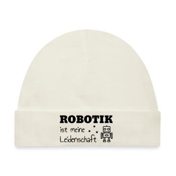 Robotik / Roboter / Robot / Robotics - Baby Premium Organic Mütze - Naturweiß - Vorne