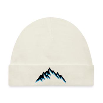 mountains design - Baby Premium Organic Mütze - Naturweiß - Vorne