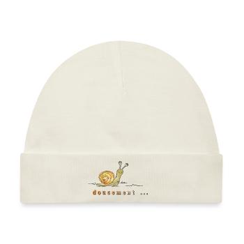 doucement, Schnecke, langsam - Baby Premium Organic Mütze - Naturweiß - Vorne