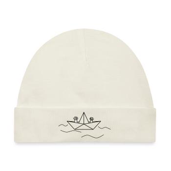 Papierboot - Baby Premium Organic Mütze - Naturweiß - Vorne