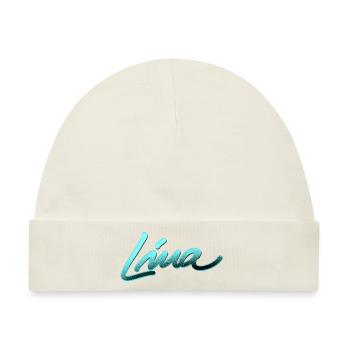 lina schrift graffiti vorlage - Baby Premium Organic Mütze - Naturweiß - Vorne