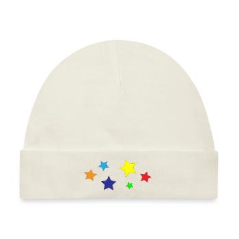 Stars - Baby Premium Organic Mütze - Naturweiß - Vorne