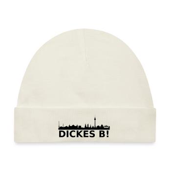 BERLIN Skyline - DICKES B! - Baby Premium Organic Mütze - Naturweiß - Vorne