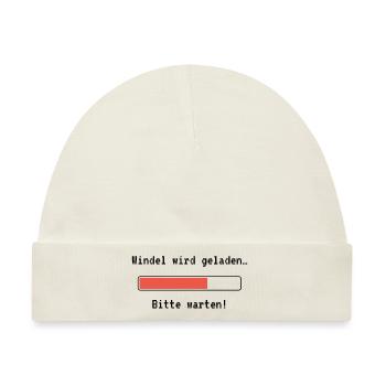 Windel wird geladen - Baby Premium Organic Mütze - Naturweiß - Vorne