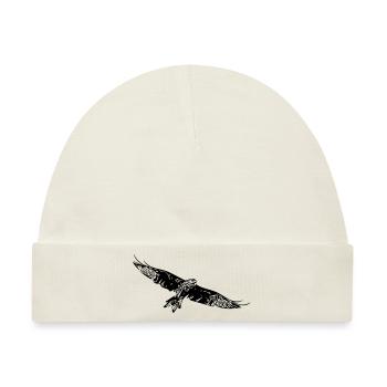 Greifvogel auf breiten Schwingen - Baby Premium Organic Mütze - Naturweiß - Vorne