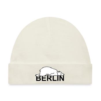 Berlin - Der faule Paule Deutschland Berliner Bär - Baby Premium Organic Mütze - Naturweiß - Vorne