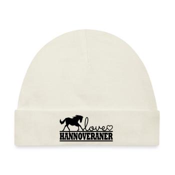 Pferd Hannoveraner - Baby Premium Organic Mütze - Naturweiß - Vorne