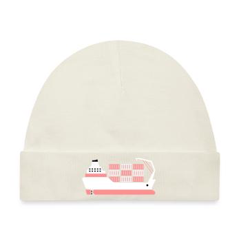 containerschiff pink - Baby Premium Organic Mütze - Naturweiß - Vorne