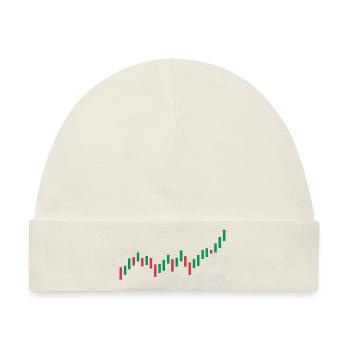 Forex Trader - Candlestick Chart - Trading Shirt - Baby Premium Organic Mütze - Naturweiß - Vorne