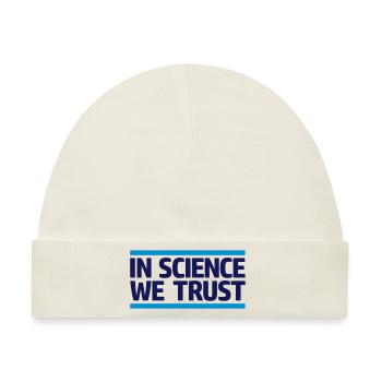 In Science We - Baby Premium Organic Mütze - Naturweiß - Vorne