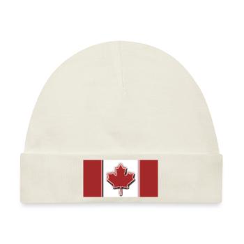 Kanada Flagge - Baby Premium Organic Mütze - Naturweiß - Vorne