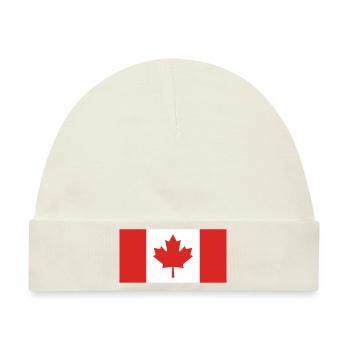Kanada Flagge - Baby Premium Organic Mütze - Naturweiß - Vorne