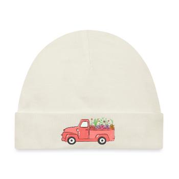 Floral Vintage Truck - Baby Premium Organic Mütze - Naturweiß - Vorne