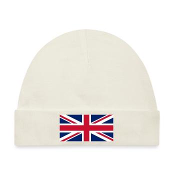 UK-Flagge - Baby Premium Organic Mütze - Naturweiß - Vorne