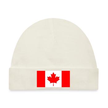 Kanada Flagge - Baby Premium Organic Mütze - Naturweiß - Vorne