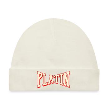 deutschrap oldschool platin gold newschool gold - Baby Premium Organic Mütze - Naturweiß - Vorne