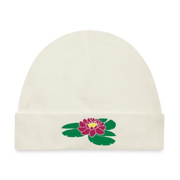 Seerose Teich Blüte - Baby Premium Organic Mütze - Naturweiß - Vorne