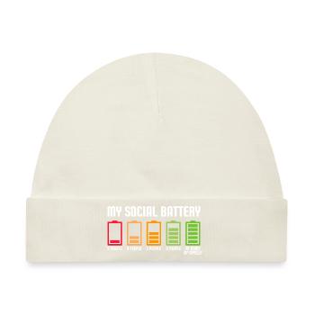 My Social Battery - Baby Premium Organic Mütze - Naturweiß - Vorne