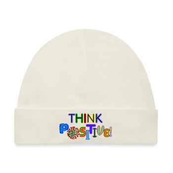 Think positive! - Baby Premium Organic Mütze - Naturweiß - Vorne