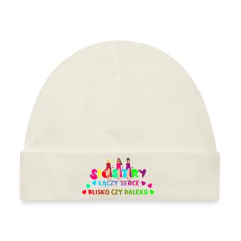 Schwestern T-shirt Partnerlook Geschenk Polnisch - Baby Premium Organic Mütze - Naturweiß - Vorne