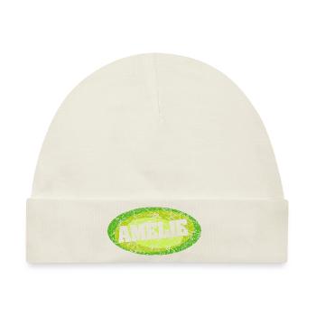 Retro Amelie mit Kratzer als Geschenkidee - Baby Premium Organic Mütze - Naturweiß - Vorne