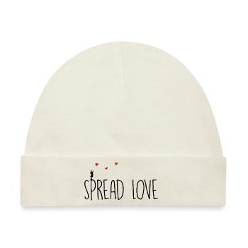 Spread Love - Baby Premium Organic Mütze - Naturweiß - Vorne