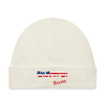 America Roots - Baby Premium Organic Mütze - Naturweiß - Vorne