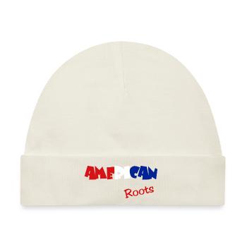 America Roots America - Baby Premium Organic Mütze - Naturweiß - Vorne