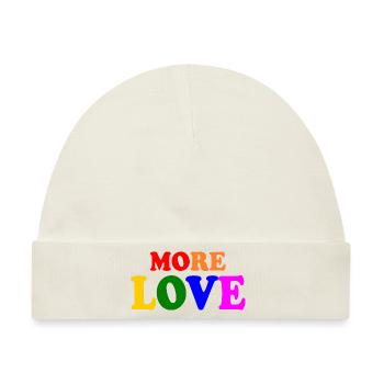 More love - Baby Premium Organic Mütze - Naturweiß - Vorne