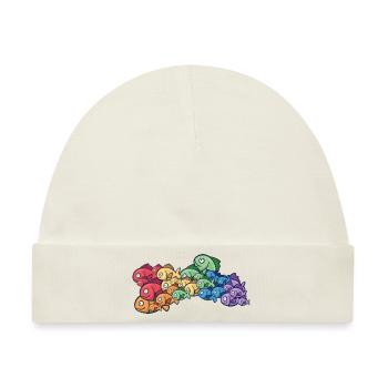 ozean regenbogen-fisch bunter fischschwarm - Baby Premium Organic Mütze - Naturweiß - Vorne