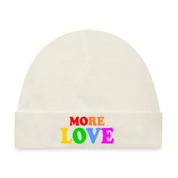 More love - Baby Premium Organic Mütze - Naturweiß - Vorne