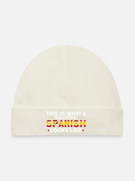 Spanische Flagge Spanische Wurzeln Geschenk - Baby Premium Organic Mütze - Naturweiß