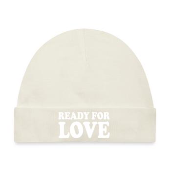 Ready for love - Baby Premium Organic Mütze - Naturweiß - Vorne