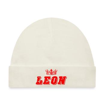 Leon - Baby Premium Organic Mütze - Naturweiß - Vorne