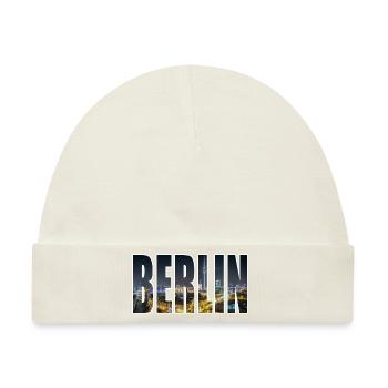 berlin skyline - Baby Premium Organic Mütze - Naturweiß - Vorne