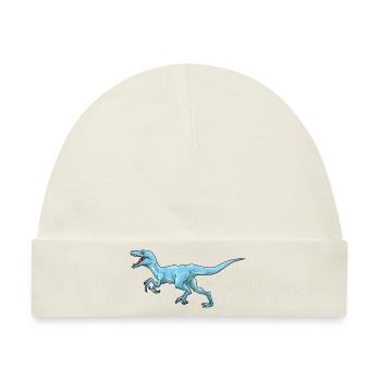 Dinosaurier Velociraptor Raptor Dino - Baby Premium Organic Mütze - Naturweiß - Vorne