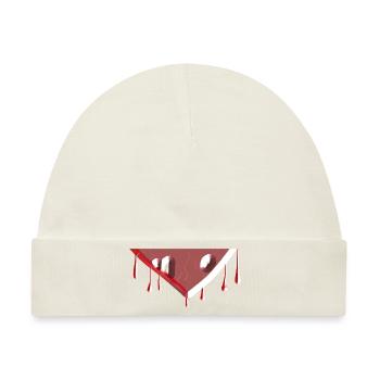 tropfen symbol form rot - Baby Premium Organic Mütze - Naturweiß - Vorne