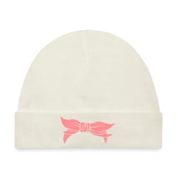 Weibliche Kopfbedeckung Kopftuch Bandana - Baby Premium Organic Mütze - Naturweiß - Vorne
