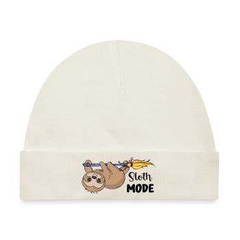 Sloth Mode - Baby Premium Organic Mütze - Naturweiß - Vorne