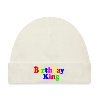 Birthday king - Baby Premium Organic Mütze - Naturweiß - Vorne