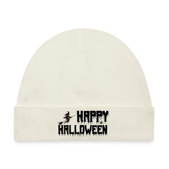 Fröhliches Halloween. Fröhliches Halloween. - Baby Premium Organic Mütze - Naturweiß - Vorne