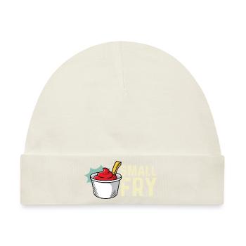 Kleine Braten Server oder Kellnerin Geschenk - Baby Premium Organic Mütze - Naturweiß - Vorne