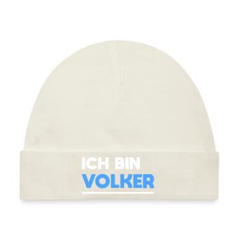 Volker Name Spruch für stolze Volker - Baby Premium Organic Mütze - Naturweiß - Vorne