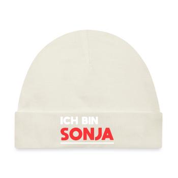 Sonja Name Spruch für stolze Sonjas - Baby Premium Organic Mütze - Naturweiß - Vorne
