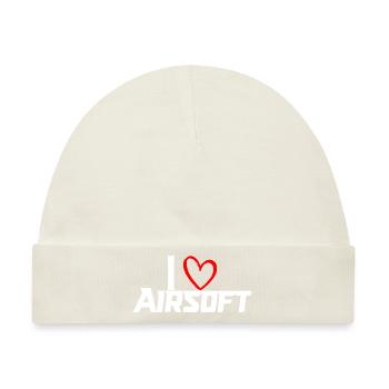 iLoVeAirsoft white - Baby Premium Organic Mütze - Naturweiß - Vorne