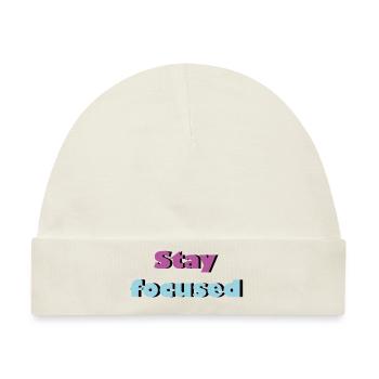 Stay focused - Baby Premium Organic Mütze - Naturweiß - Vorne