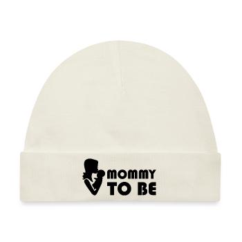 Schwangerschaft Babyparty Babyshower Boy Girl - Baby Premium Organic Mütze - Naturweiß - Vorne