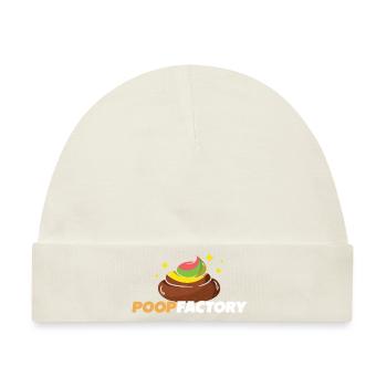 Kackhaufen-Fabrik - Poop-Factory - Baby Premium Organic Mütze - Naturweiß - Vorne