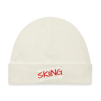 skiing - Baby Premium Organic Mütze - Naturweiß - Vorne