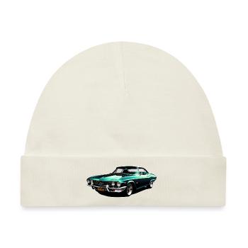 Vintage Racing Classic Car Motiv - Baby Premium Organic Mütze - Naturweiß - Vorne